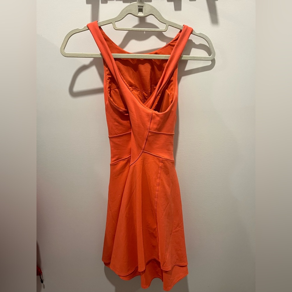 Lululemon Court Crush Coral pink tennis dress shorts athletic Size 6 pickleball. - Picture 8 of 8